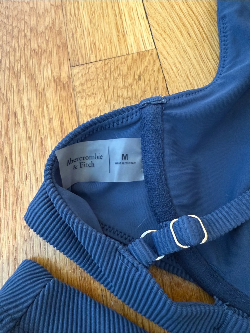 Abercrombie & Fitch Ribbed Dark Blue Underwire Bikini Set - Picture 5 of 8